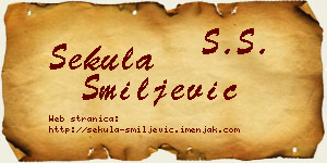 Sekula Smiljević vizit kartica